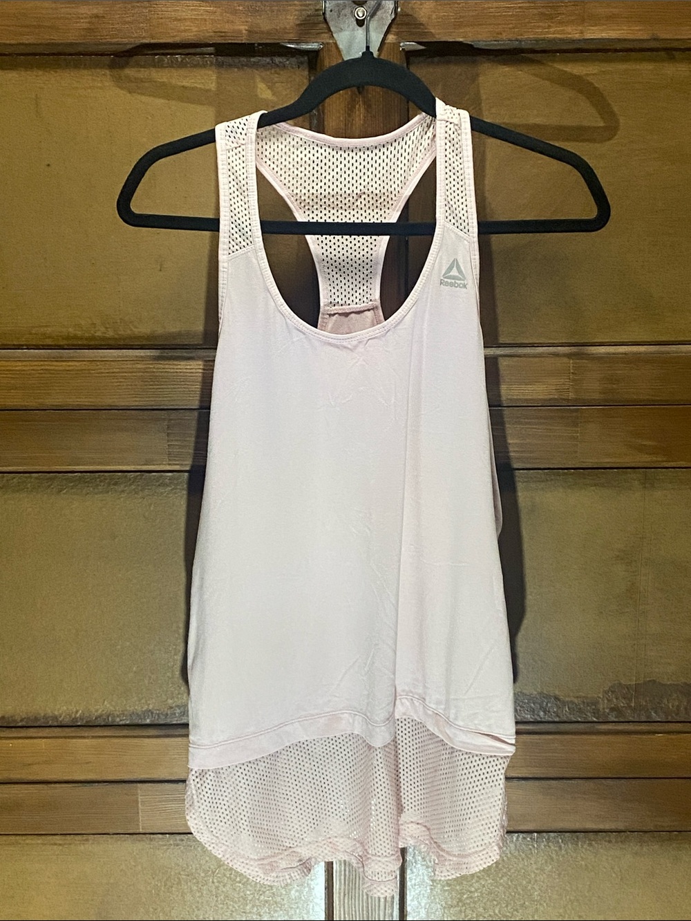 Reebok Women's Light Pink Mesh Tank Top Sz M